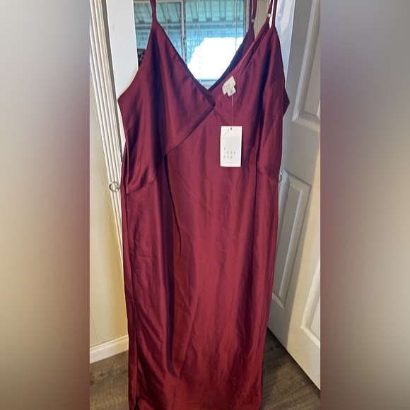 a new day Burgundy Slip Dress - Picture 2 of 3